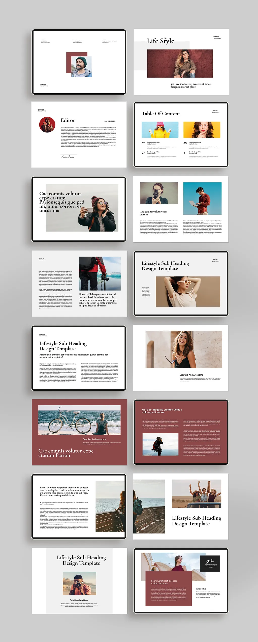 Adobestock - Lifestyle Magazine Landscape Template 714765306