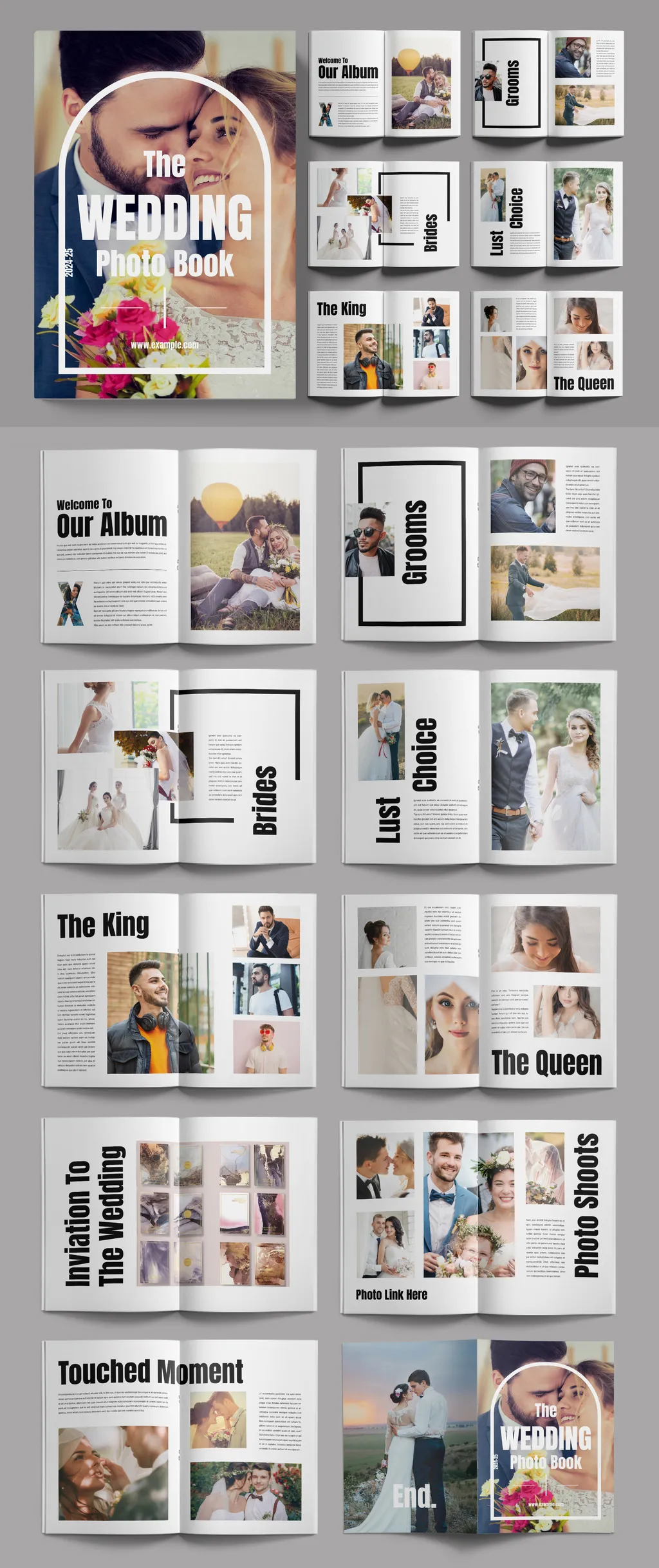 Adobestock - Wedding Photo Book Layout 721822511