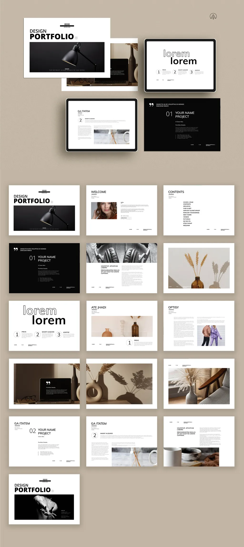 Adobestock - Portfolio Magazine Landcape Template 718933225