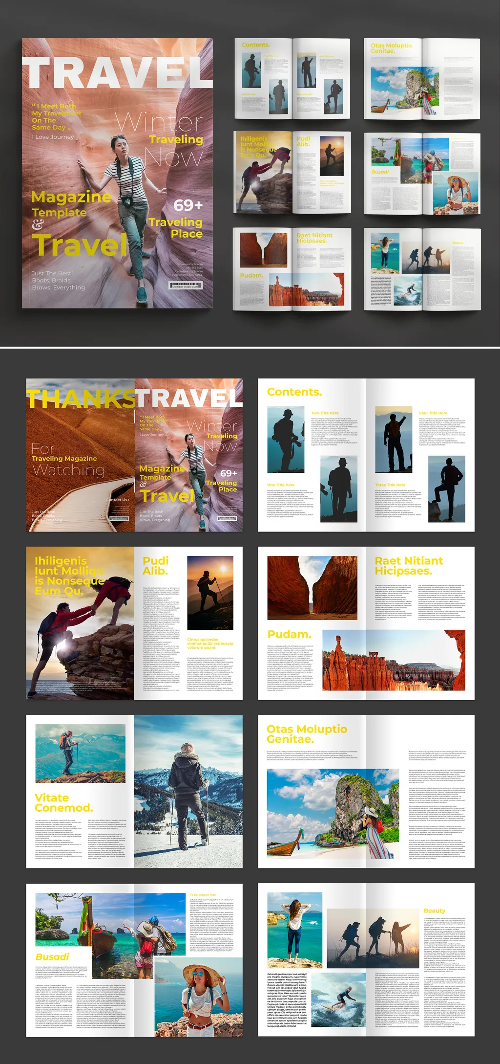 Adobestock - Travel Magazine Template 723727005