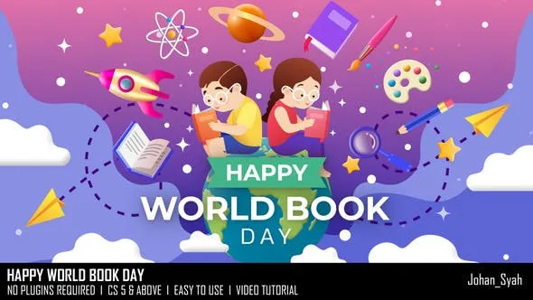 Happy World Book Day 51912769 Videohive