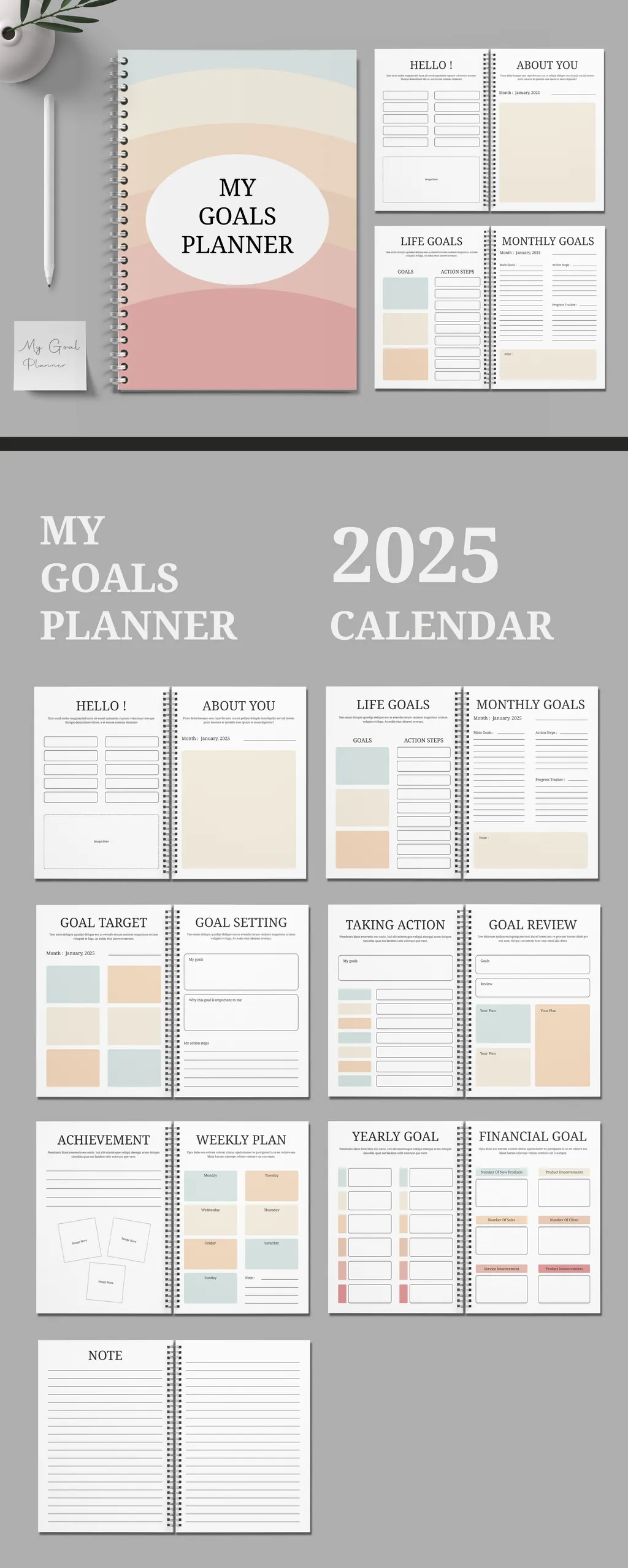 Adobestock - Goal Planner Templates 714968063