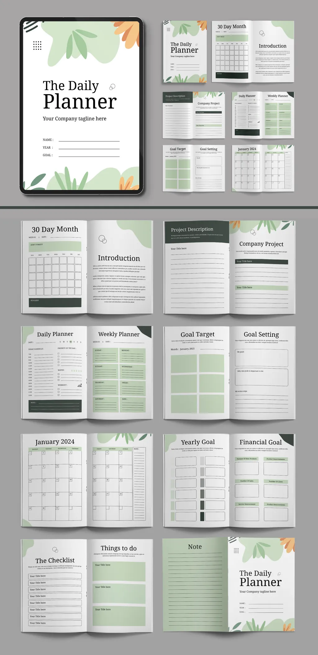 Adobestock - Daily Planner Layout 738487590