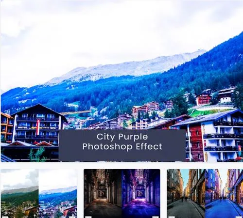 City Purple Photoshop Effect - KXXWFDV