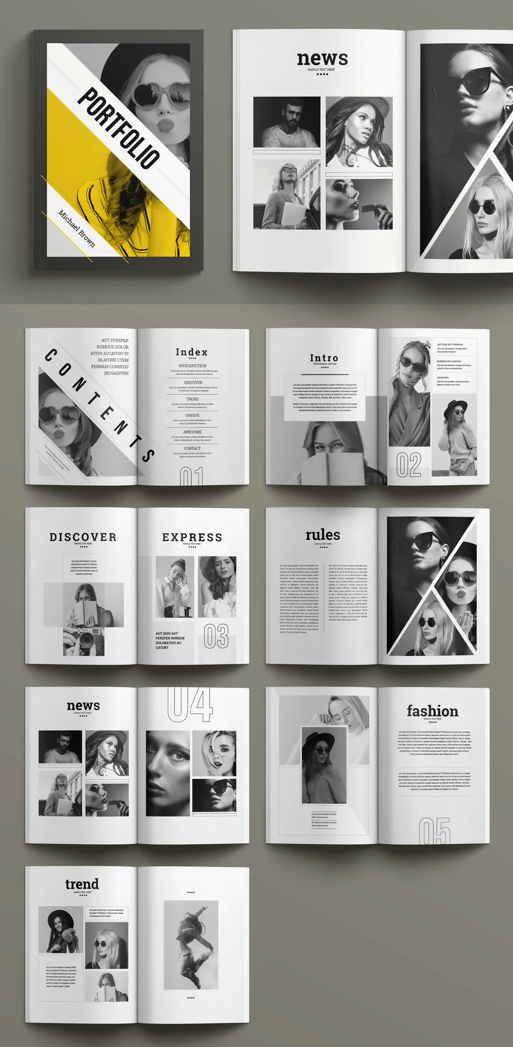 Adobestock - Portfolio Magazine Design Layout 723778788