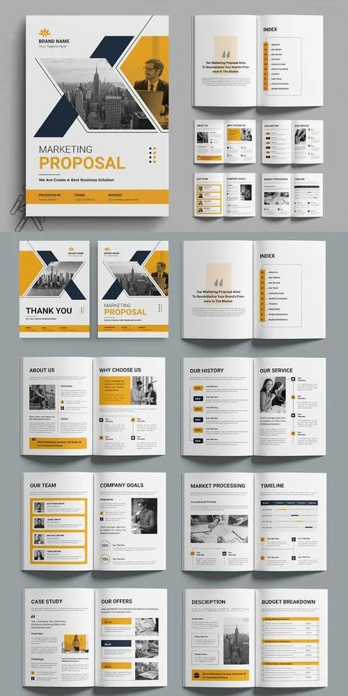 Marketing Proposal Design Template Layout