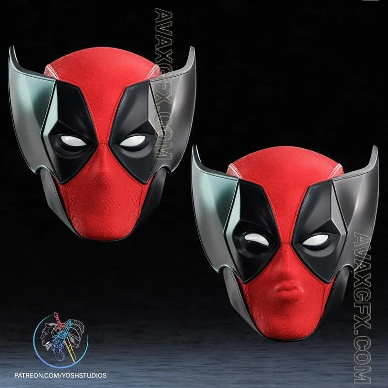 Wolverine Deadpool Mask - STL 3D Model