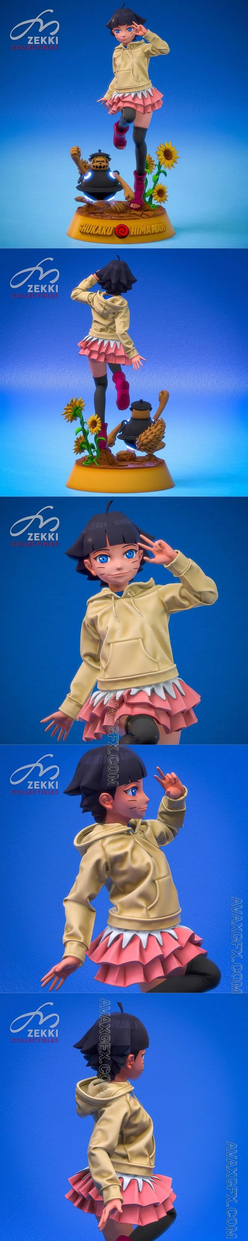 Himawari x Shukaku - from Boruto Naruto Next Generations - STL 3D Model
