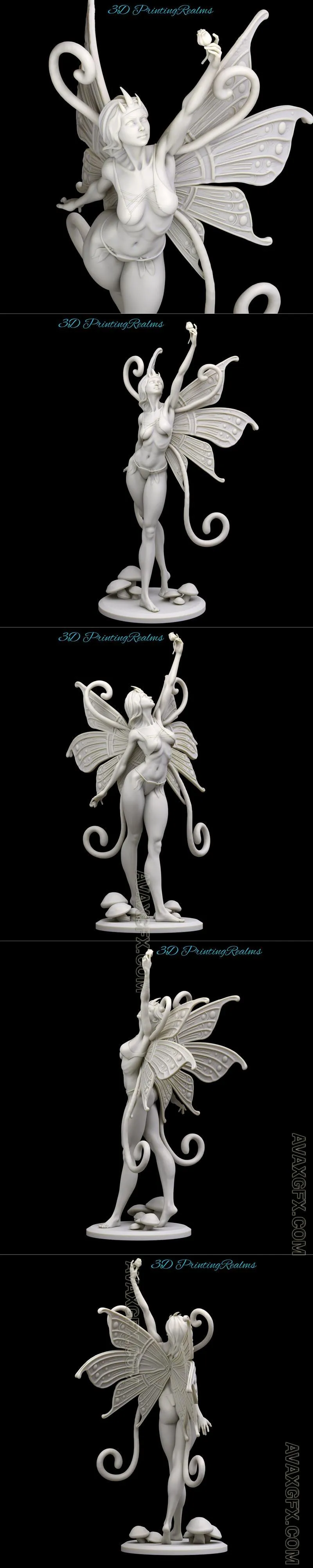 Rose fairy By Aspan Lohia - STL 3D Model