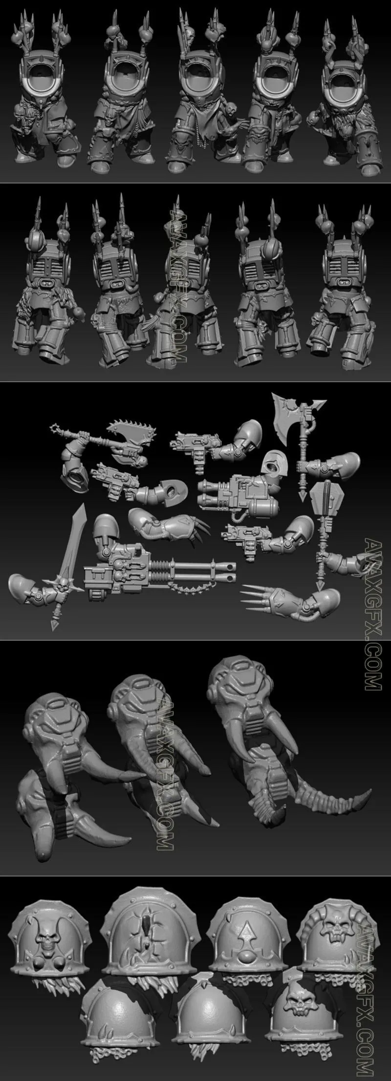 Chaos Terminators Scan Organized - STL 3D Model