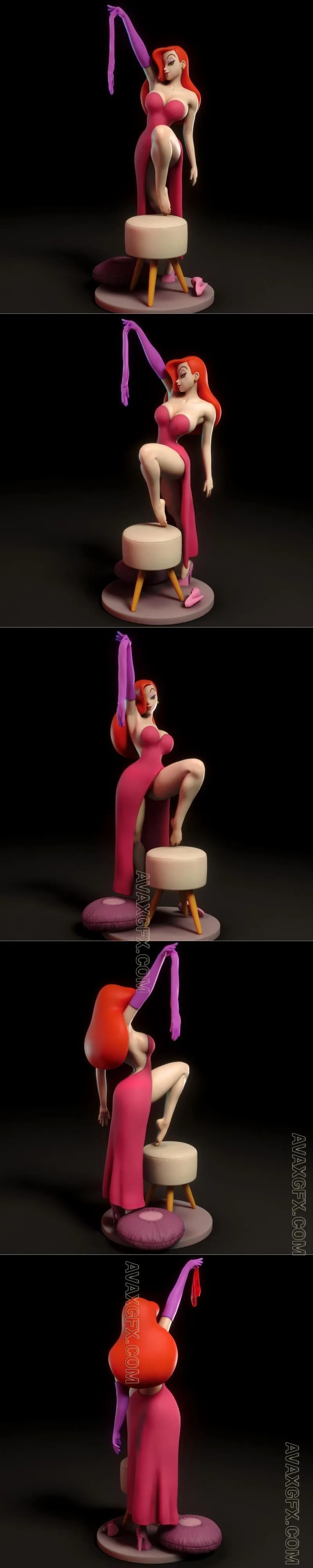 Torrida Minis - Jessica Rabbit - STL 3D Model