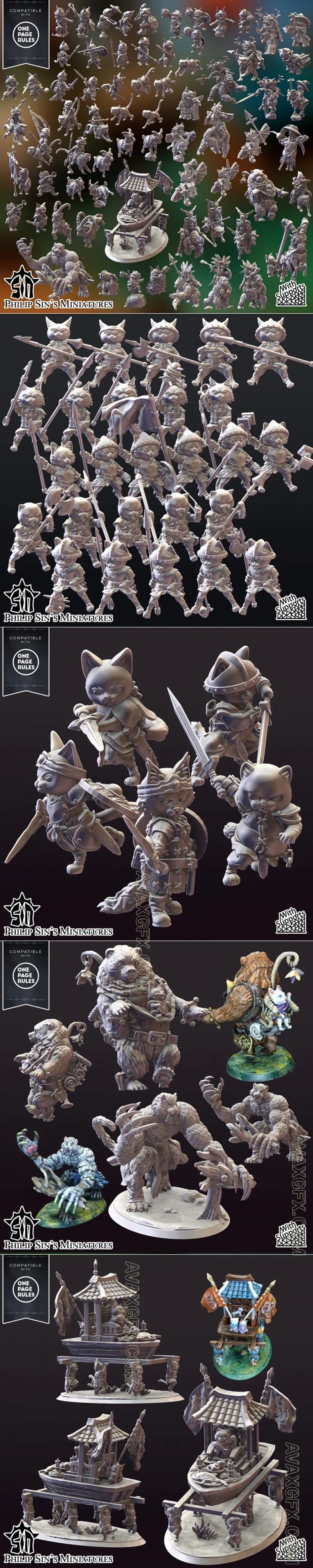 Cat Folks of Merrowcove - Omnissiah Releases - STL 3D Model