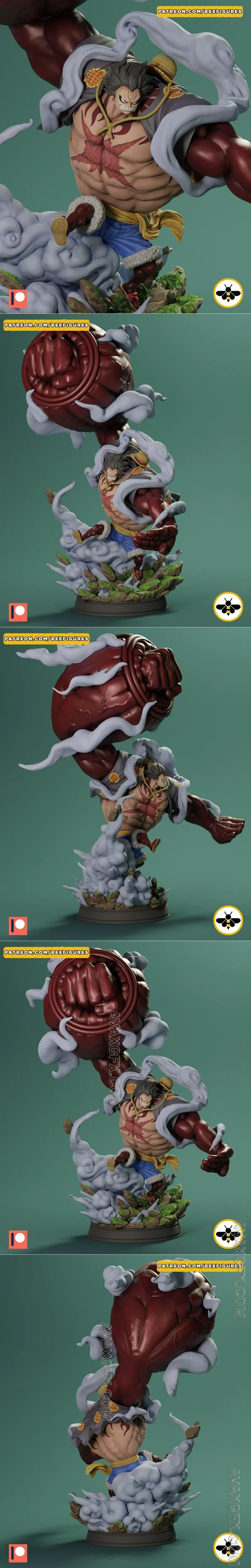 Bee Figures - Luffy Gear 4 - One Piece - STL 3D Model