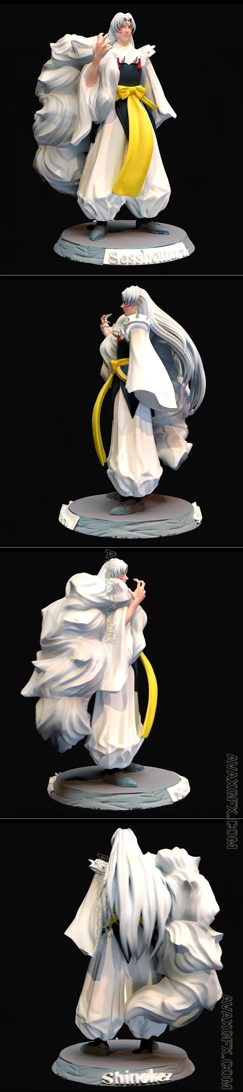 Sesshomaru Digital sculpture - STL 3D Model