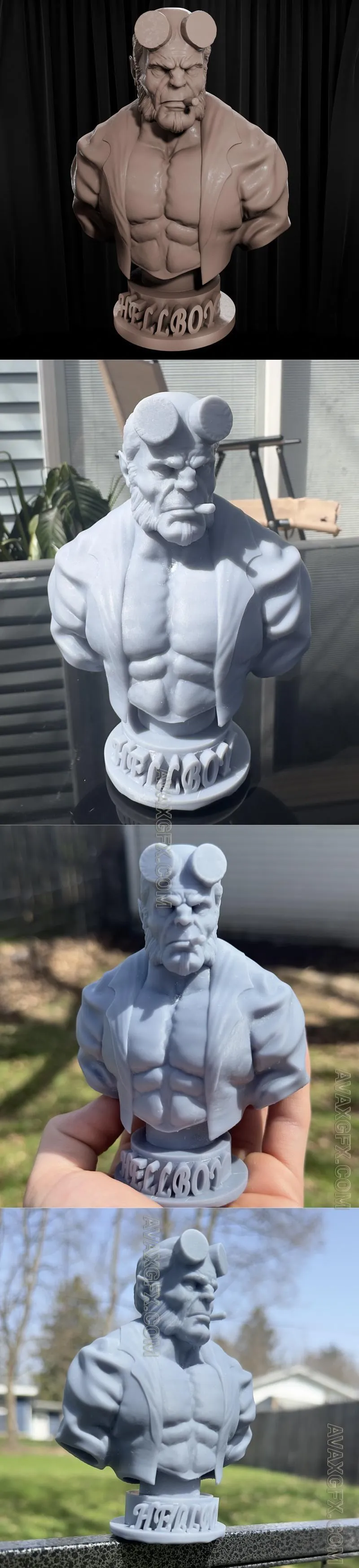 Hellboy Bust - STL 3D Model