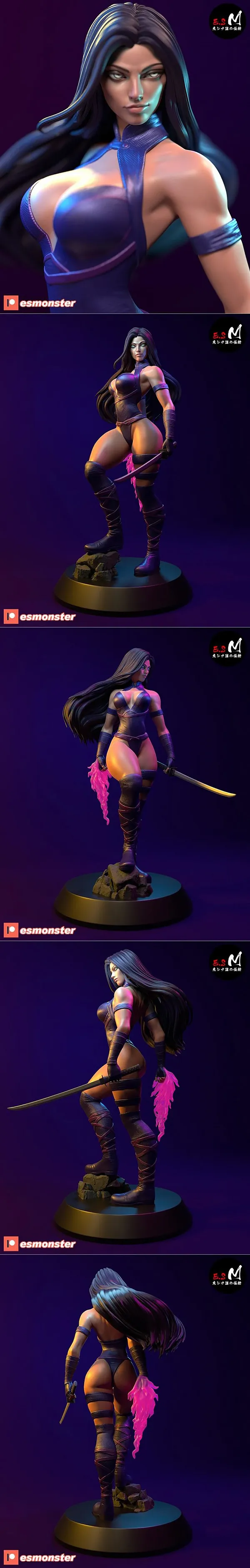 E.S Monster – Psylocke – 3D Print