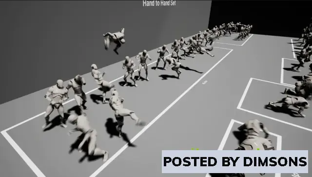 Unreal Engine Animations Hand to hand set v4.26+