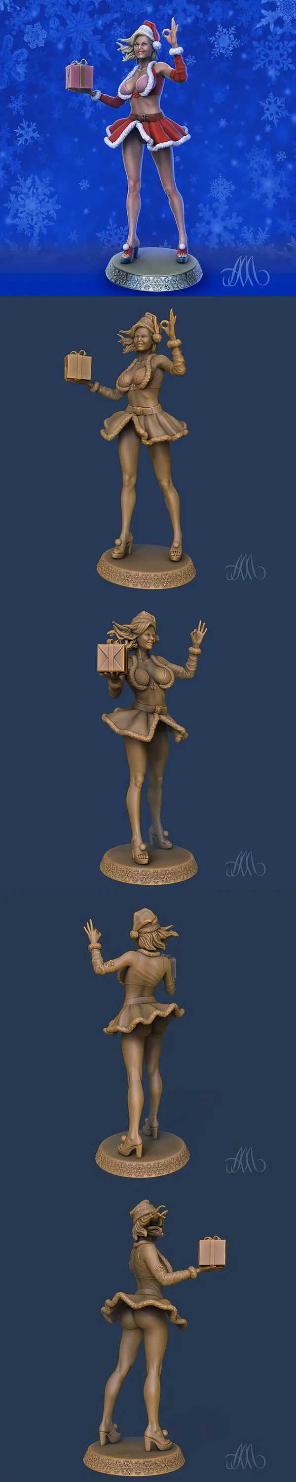 Santa Girl 3D Print