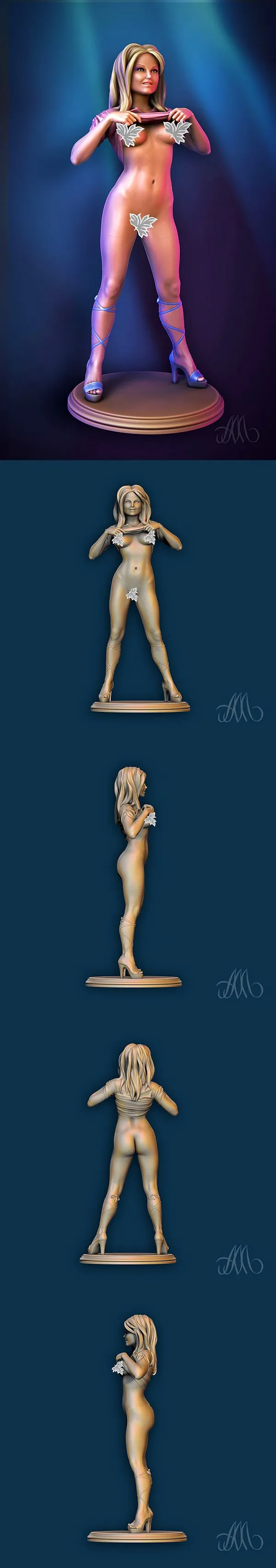 Silvia Nude 3D Print