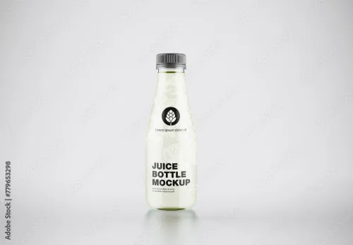 Adobestock - Glass Juice Bottle Mockup 779653298