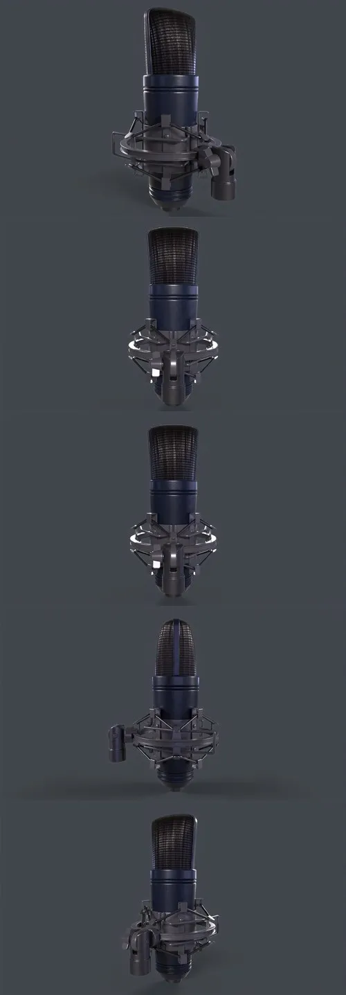 Studio Microphone Low-poly 3D model Model