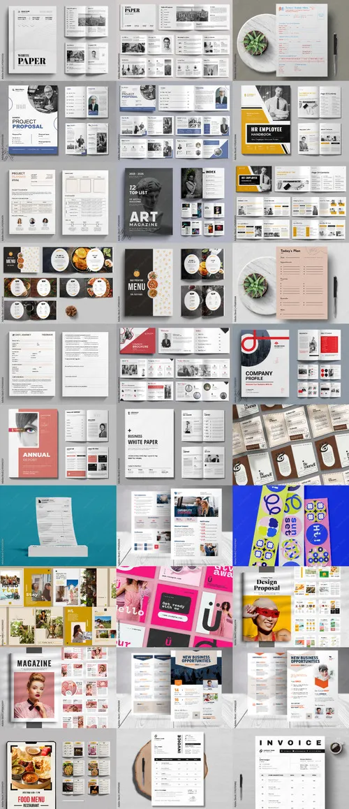 30 Indesign Templates Bundle 32