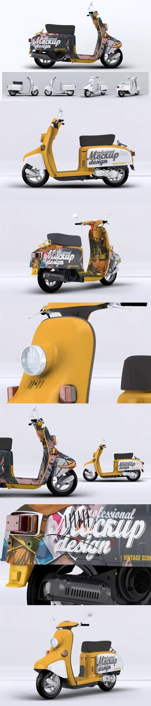 Retro Scooter Mock-Up