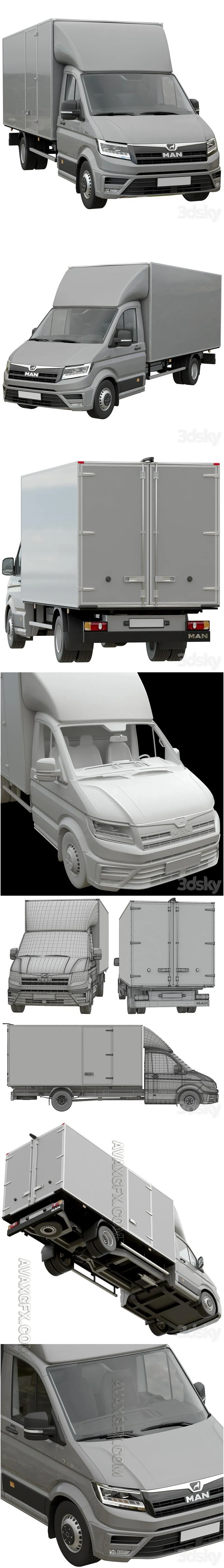 MAN TGE 6.180 MAXI isothermal van - 3D Model