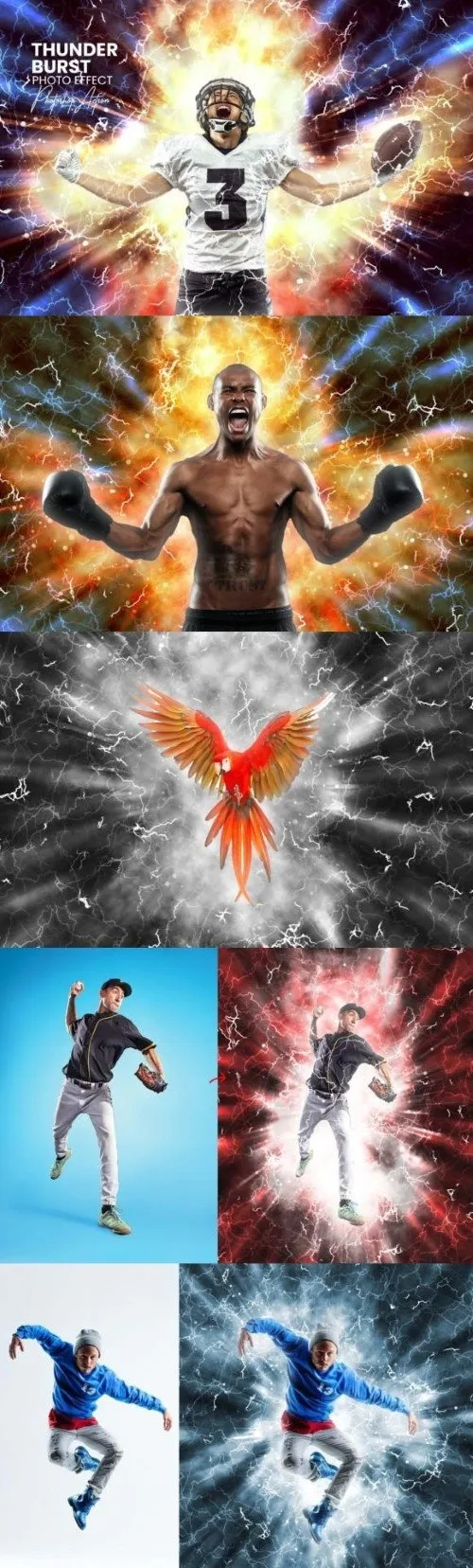 Thunder Burst Photoshop Action - 244552680