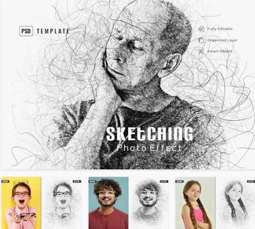 Scribble Art Photo Effect - XS8TBPL