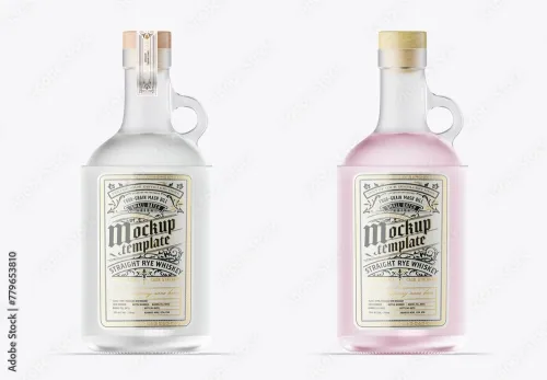 Adobestock - Liquor Glass Bottle Mockup 779653810