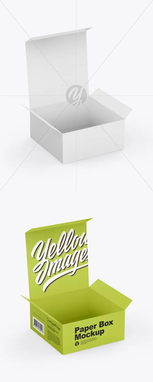 Opened Paper Box Mockup 43394 Layered TIF