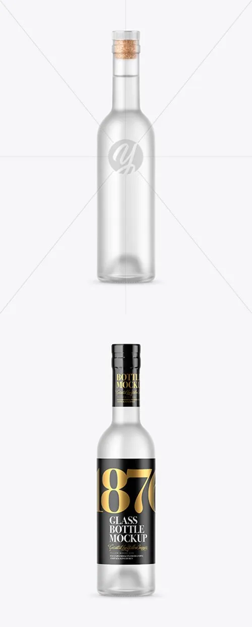 Frosted Glass Vodka Bottle Mockup 42934 Layered TIF