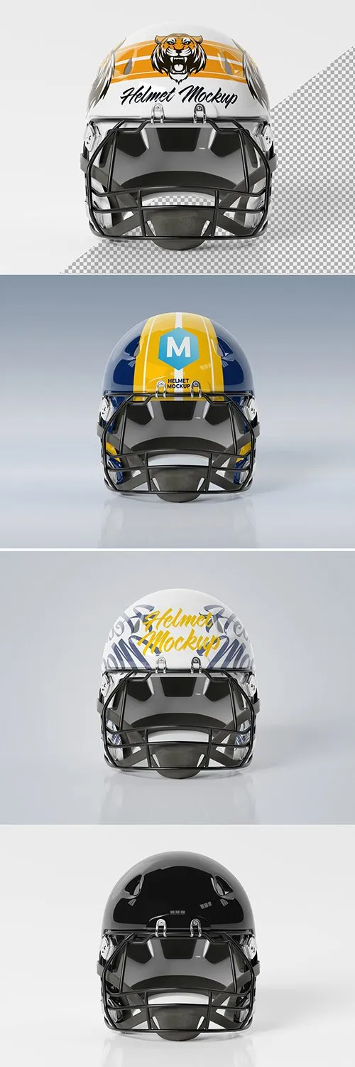 Isolated American Football Helmet on White Mockup 269076987