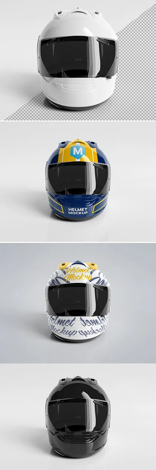 PSDT Isolated Motorcycle Helmet on White Mockup 269077022