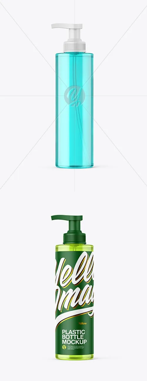 Cosmetic Bottle with Pump Mockup 42781 TIF