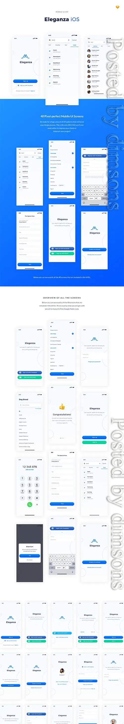 Eleganza iOS UI Kit