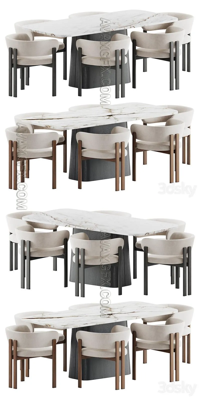 Dining Set 18 - 3D Model