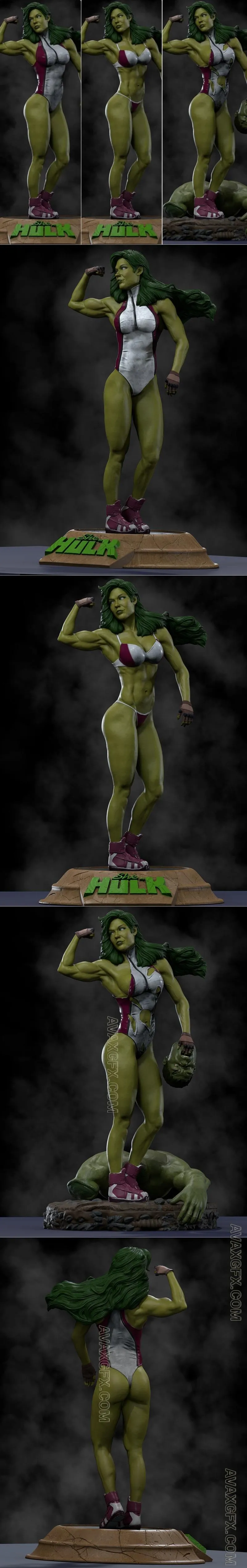 Ca 3d Studios - She-Hulk Model 1-2-3 - STL 3D Model