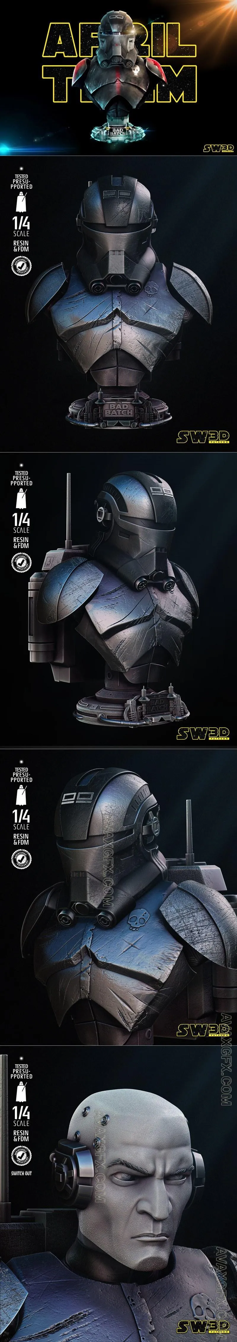 Star Wars - Echo Bust Portrait - STL 3D Model