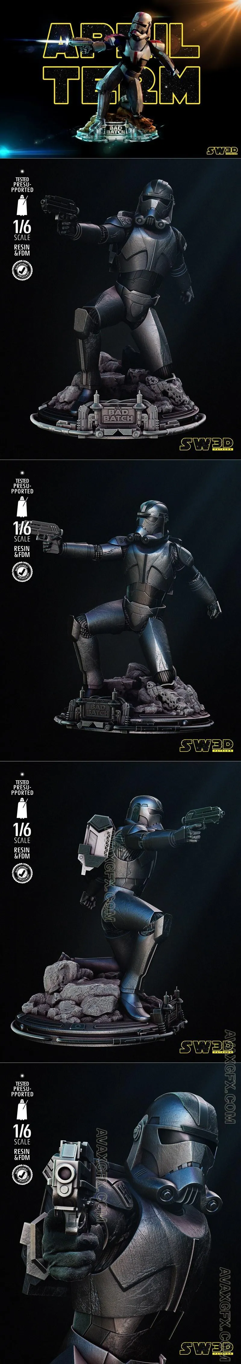 Star Wars - Hunter Sculpture - STL 3D Model
