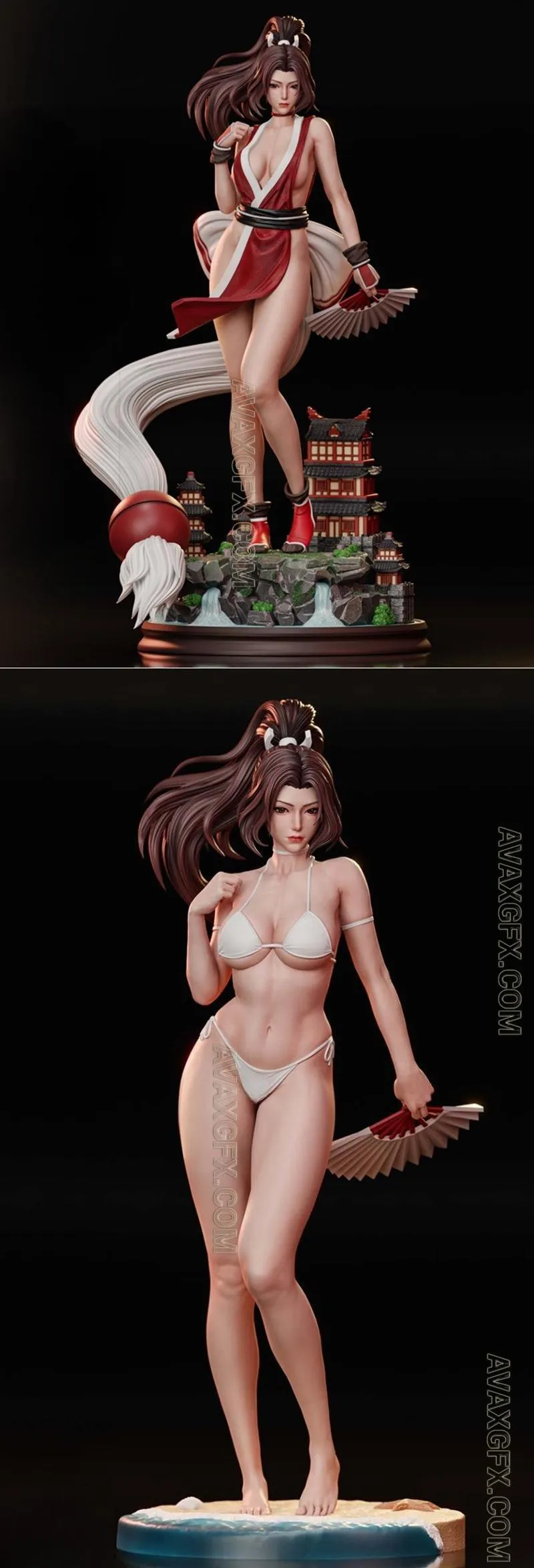 Mai Shiranu Sculpture and Bikini - STL 3D Model