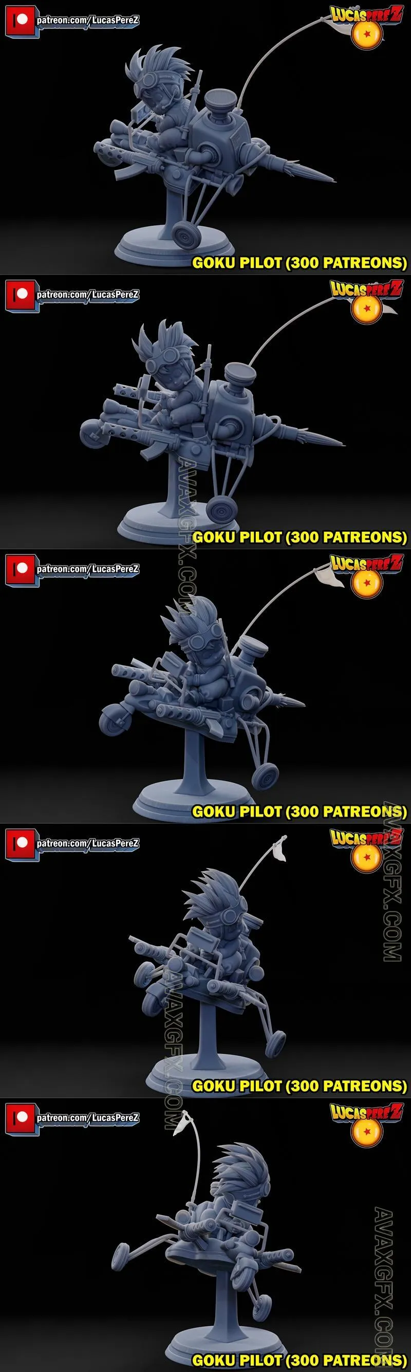 Lucas Perez - Goku Pilot - STL 3D Model