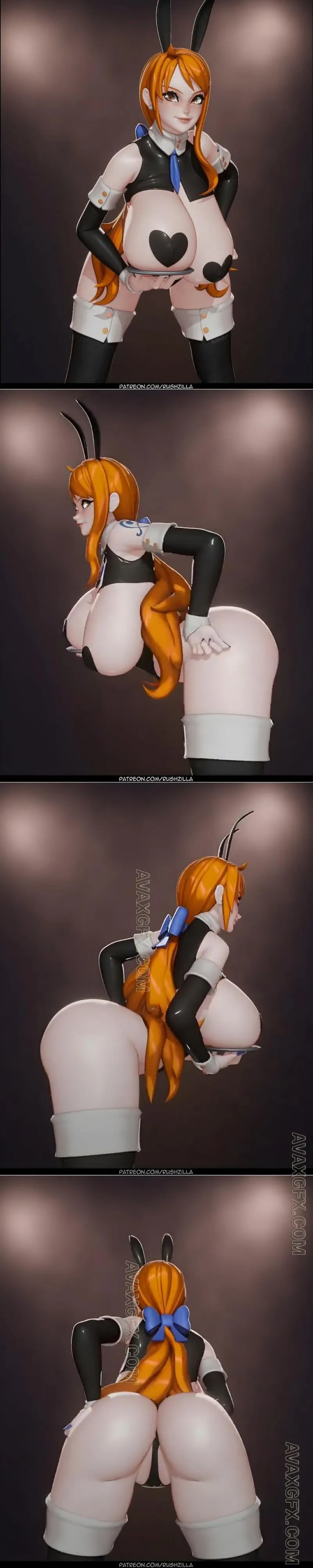 Rushzilla - Bunny Suit Nami - STL 3D Model