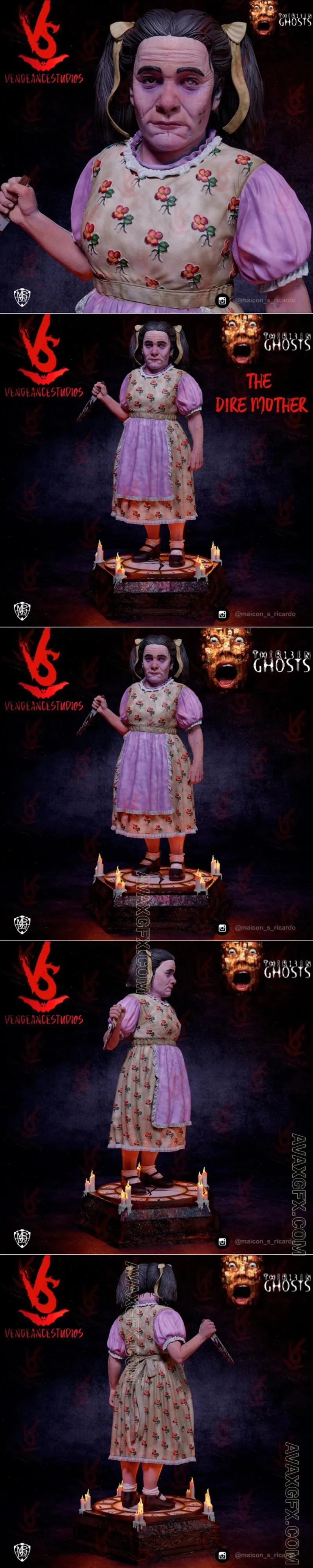 Vengeancestudios - The Dire Mother 13 Ghost movie - STL 3D Model