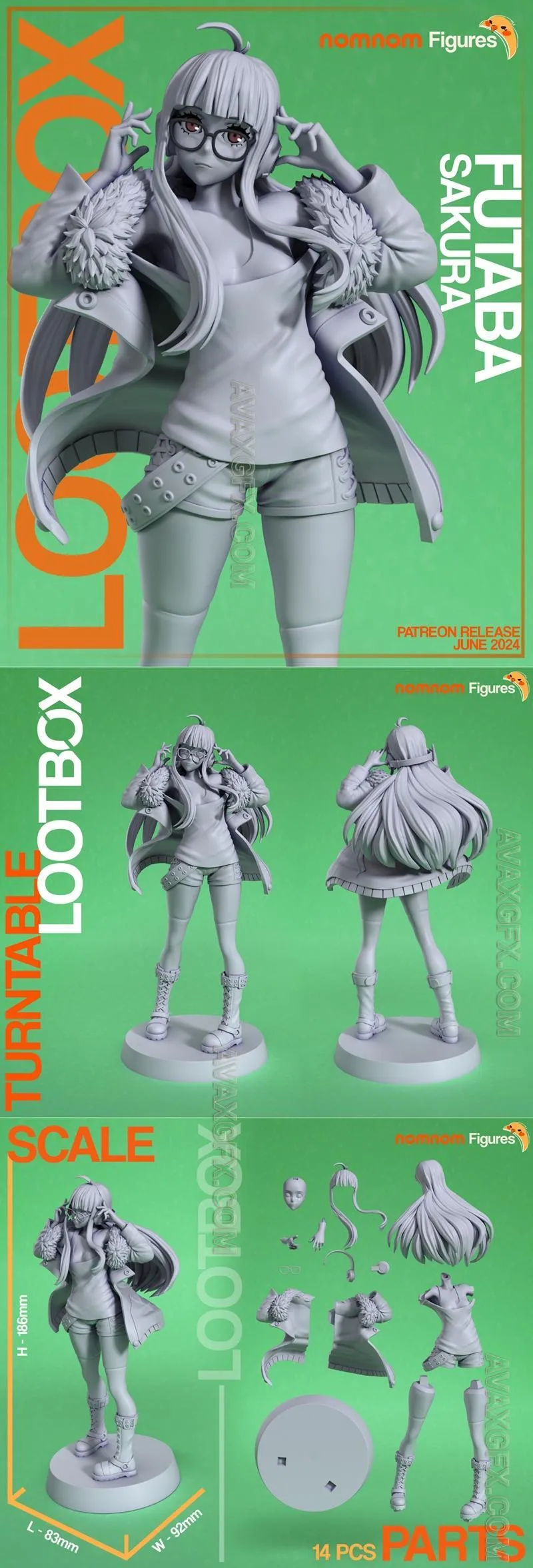 Nomnom Figures - Futaba Sakura - Persona 5 - STL 3D Model