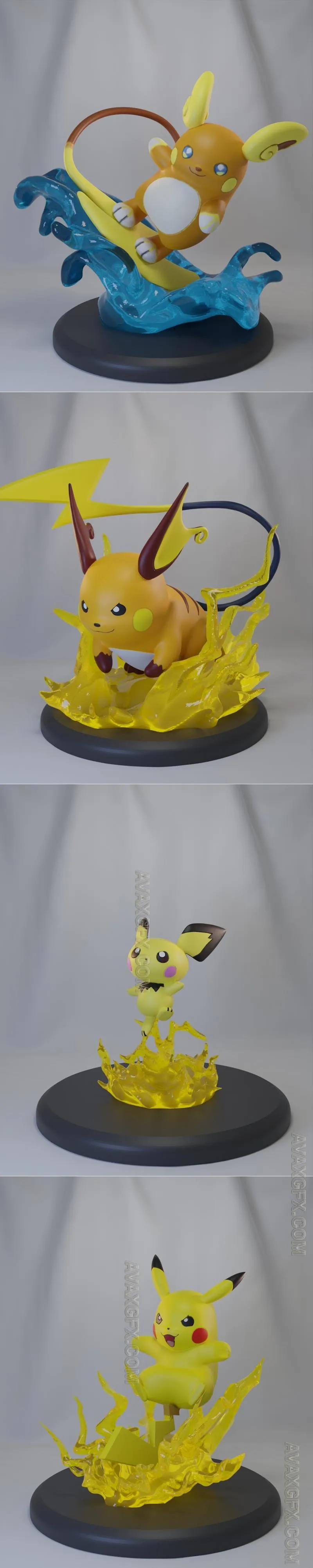 Pikachu Pack - STL 3D Model