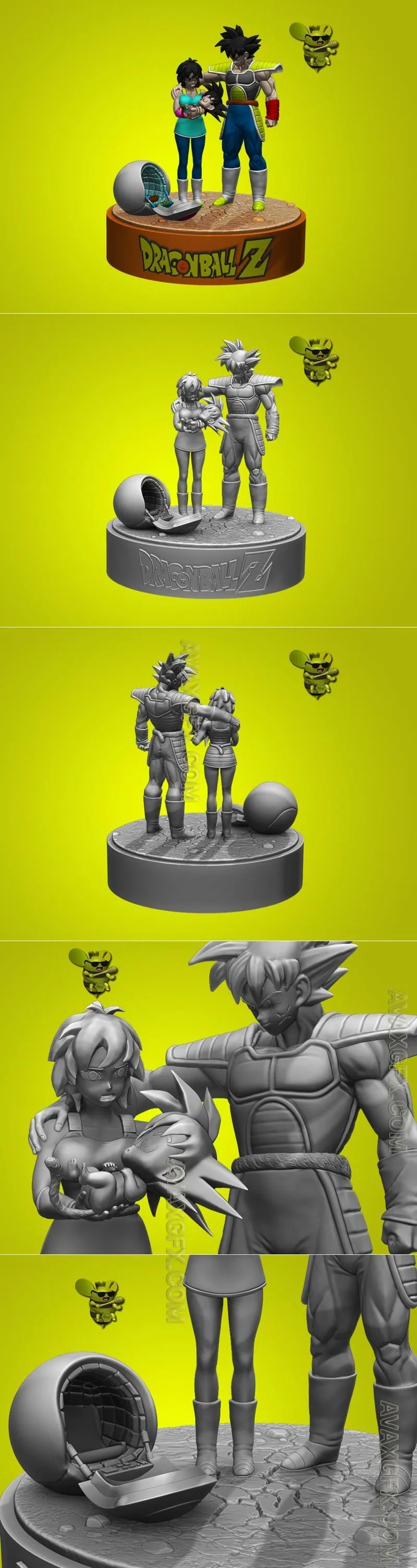 Goku Family - STL 3D Model