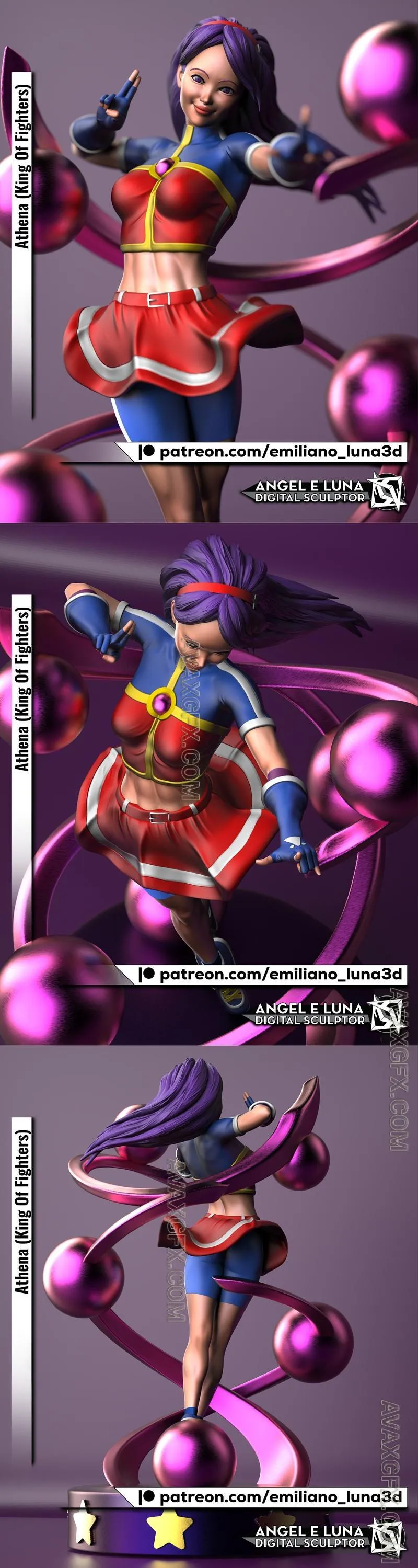 Athena King of fighters - STL 3D Model