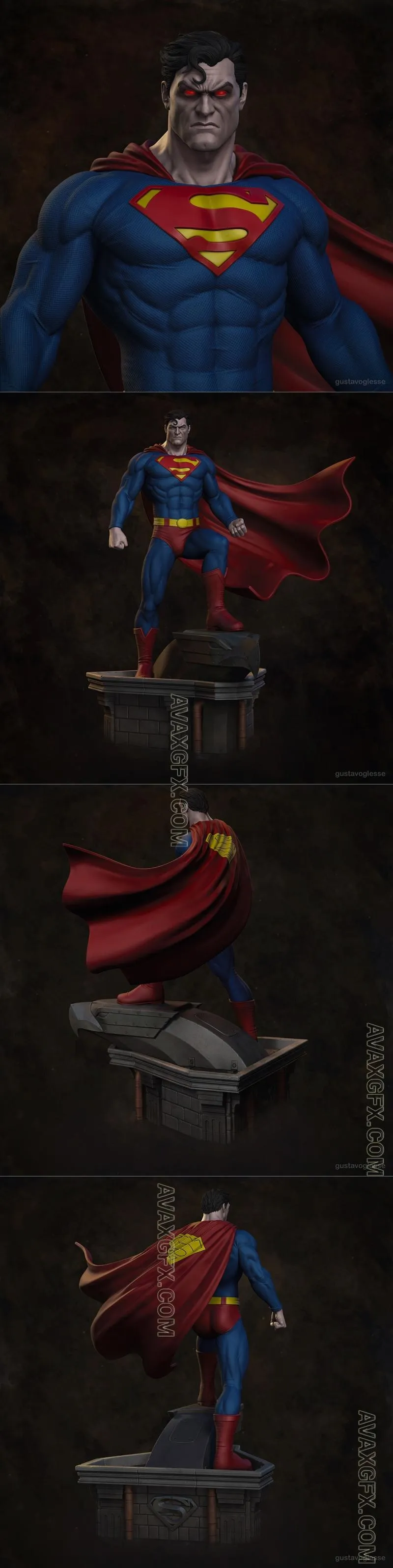 Superman - Statue - STL 3D Model